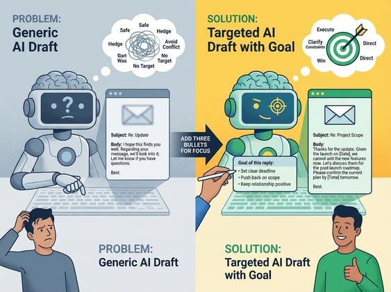 The one line that fixes AI email drafts