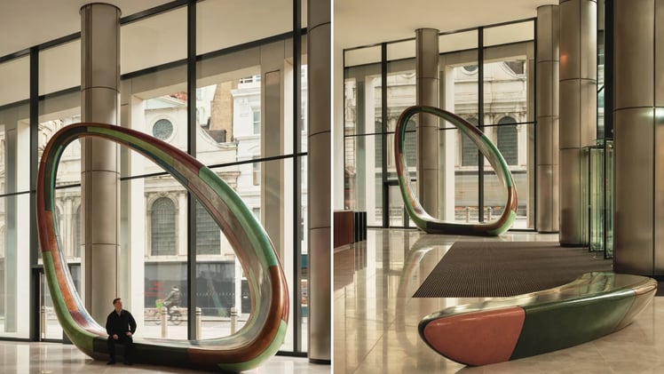 Opal-Inspired Bronze Installation in London