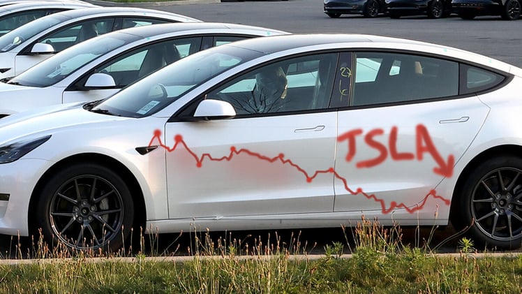 😰 Tesla Sinks 9% After Auto Sales Drop (Again)