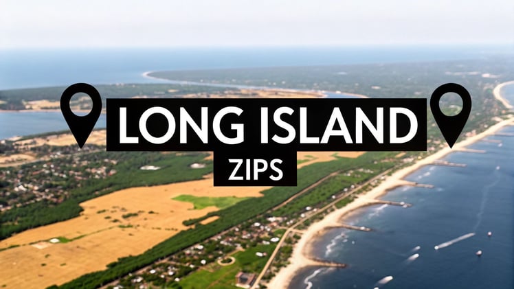 Interactive Map of Long Island NY with ZIP Codes