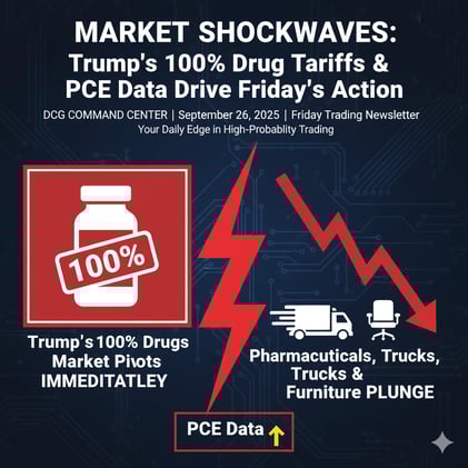 π¨ MARKET SHOCKWAVES: Trump's 100% Drug Tariffs & PCE Data Drive Friday's Action