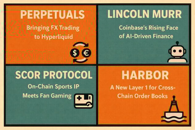 FX Perpetuals, AI Finance, Sports IP, and Cross-Chain Order Books