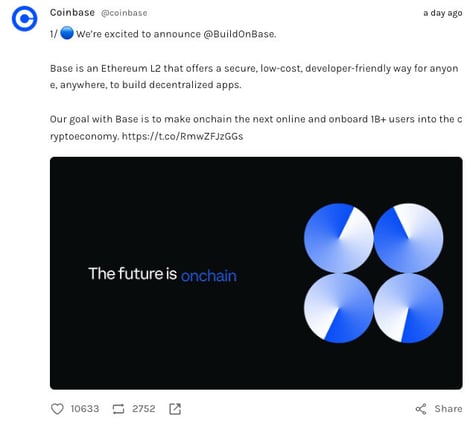 Coinbase announces Base