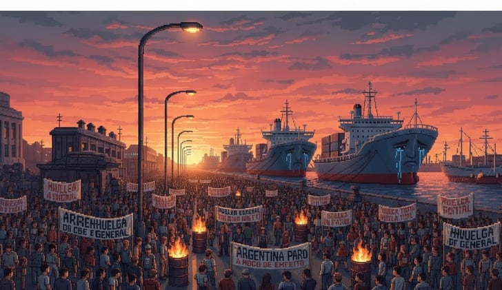 Greve na Argentina paralisa portos