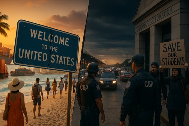 🌎✈️ Tariffs, Tourists & a Crumbling Welcome Sign 📉🛃