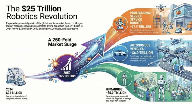 Robotics To Grow To A $25 Trillion Mega Industry Thanks To AI According To Morgan Stanley