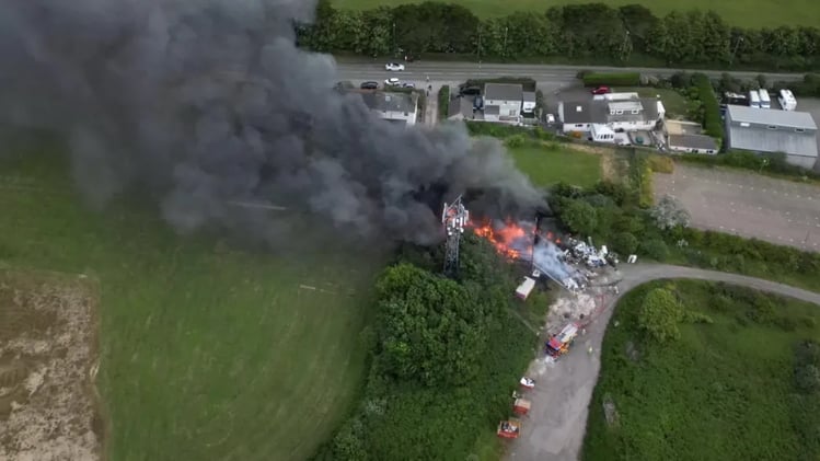 July 4 - 9 fire engines called to barn fire