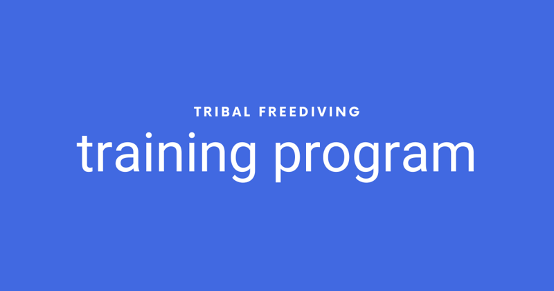 On your first training program