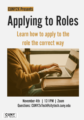Learn to Apply to Roles the Right Way with CUNY2X