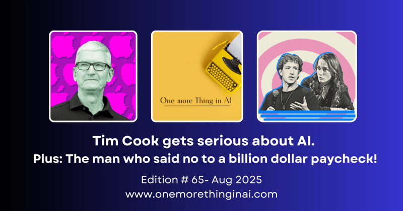 Tim Cook gets serious about AI. 