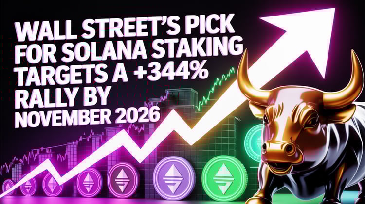 Wall Street's Pick for Solana Staking Targets a +344% Rally by November 2026