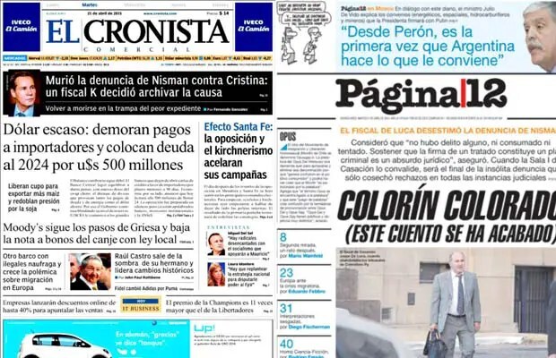 Desestiman denuncia de Nisman, Cristina se reunirá con Putin, el país emitirá deuda en dólares, Europa acciona para prevenir naufragios, juegan Huracán y El Pincha