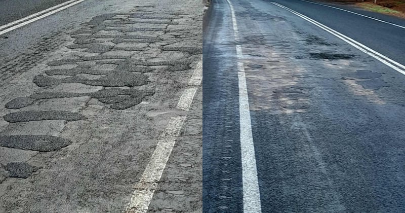 Bolwarra potholes get quick fix after graffiti grabs state’s attention