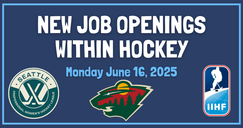 86 New Hockey Jobs - Monday June 16th 🏒