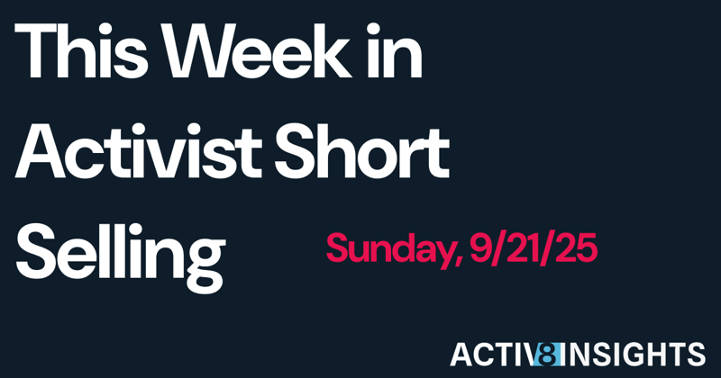 Weekly Wrap-Up: Sunday, 9/21/25