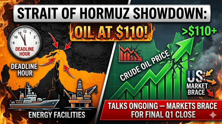 🚨 STRAIT OF HORMUZ SHOWDOWN: OIL AT $110, TALKS ONGOING — MARKETS BRACE FOR FINAL Q1 CLOSE