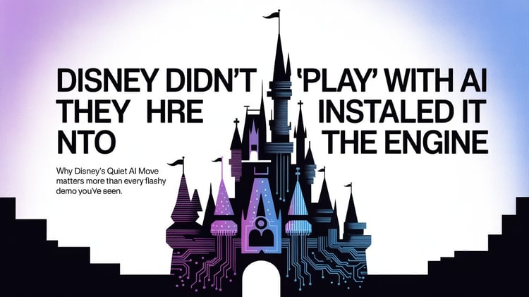🎬Disney Didn’t “Play” With AI — They Installed It Into the Engine 🤖