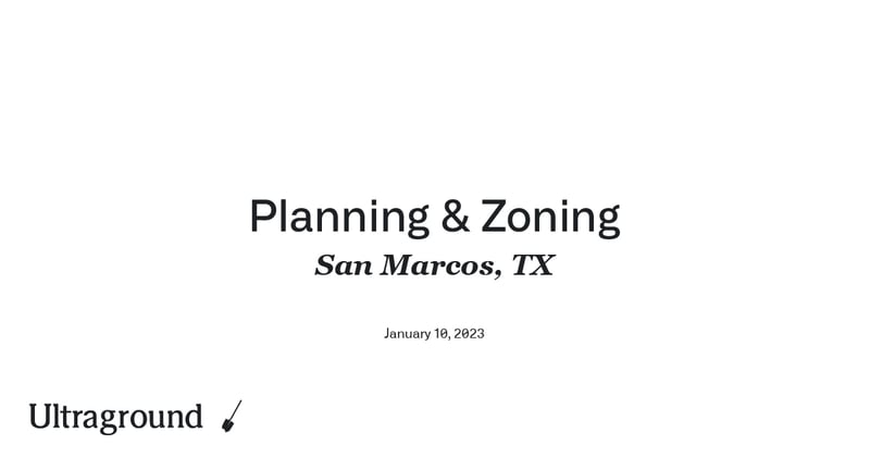 San Marcos Planning and Zoning