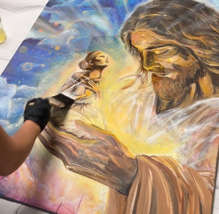 Nothing like freshly varnished paintings