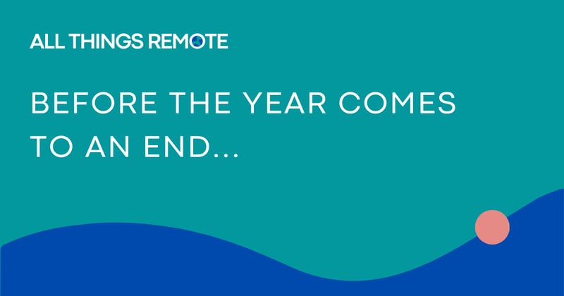 Before the year comes to an end...