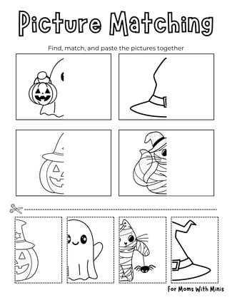 Halloween Picture Matching Worksheet