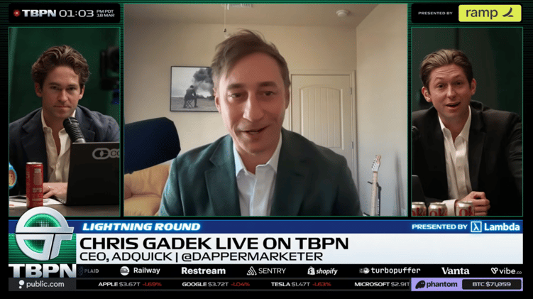 AdQuick shares the OOH story to the tech sector on TBPN