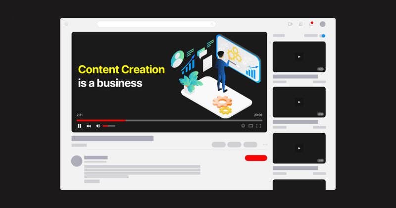 Creating Content is a Business