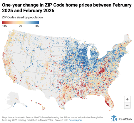Monthly report: Home price analysis for 800+ metros, 3,000+ counties, 25,000+ ZIPs