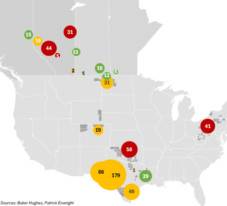 Canada and United States Rig Activity, CA & US 2Q25 Earnings Calendar as of 7/10/25