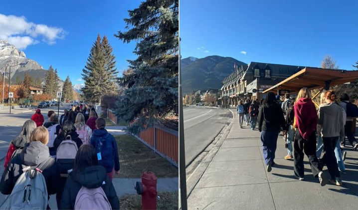 Banff Teen Helps Rally Walkout in Support of Alberta Teachers