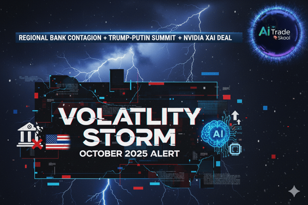 π¨ REGIONAL BANK CONTAGION + TRUMP-PUTIN SUMMIT + $20B NVIDIA XAI DEAL: The Volatility Storm That's Reshaping October