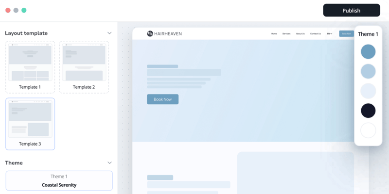 TimeTailor Salon Software Website Builder