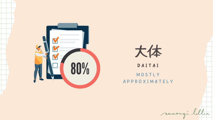何の言葉23 大体 (daitai)