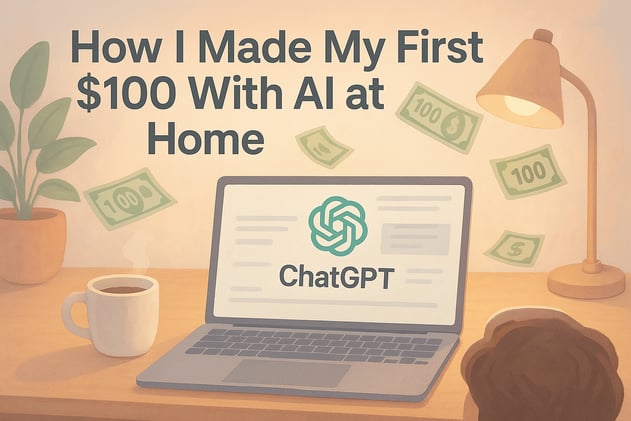 How I Made My First $100 With AI at Home