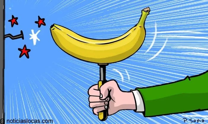 Un martillo de plátano para lucirte en tus tareas de carpintería