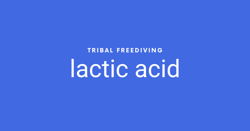 On the role of lactic acid