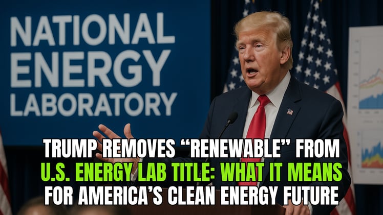 🌱 Trump Removes “Renewable” from U.S. Energy Lab Title: What It Means for America’s Clean Energy Future 🔋❌