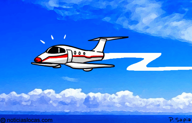 Va a trabajar en avión todos los días