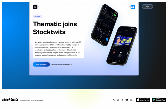 Stocktwits Acquires Thematic..An AI-Powered Research Platform 