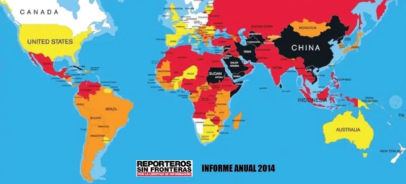 119 periodistas fueron secuestrados en 2014, un 35% más que en 2013