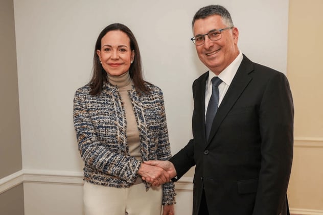Machado Meets FM Sa’ar, Calls for Resumption of Venezuelan–Israeli Ties