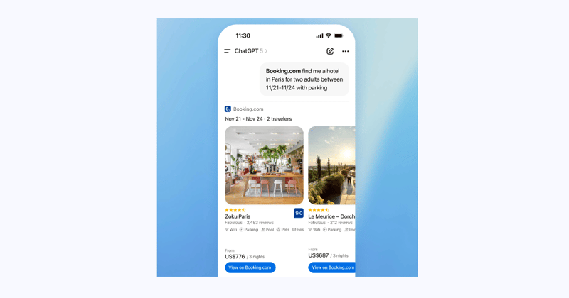OpenAI brings apps to ChatGPT, starting with Booking.com, Canva, Spotify, Zillow