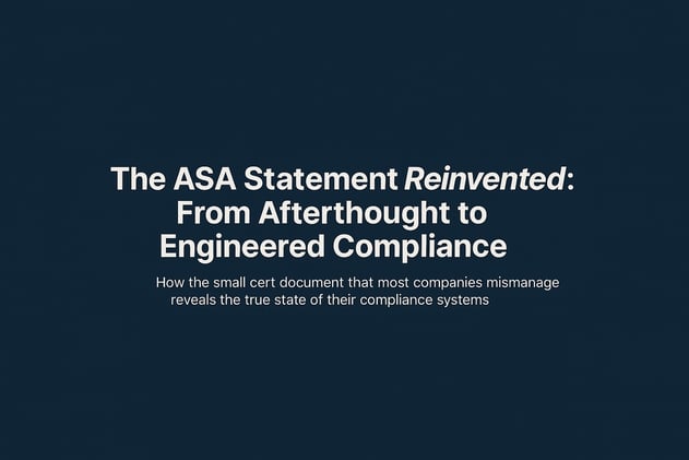 The ASA Statement Reinvented: From Afterthought to Engineered Compliance