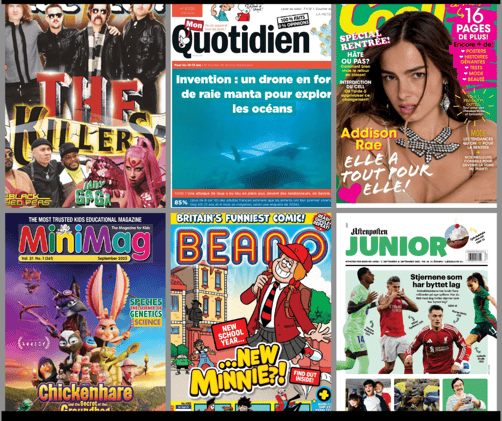 Magazines of Children & Tweens Publications in worldwide, September, 2025