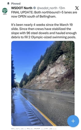 Bellingham Scoop: I-5 Northbound Is Open 