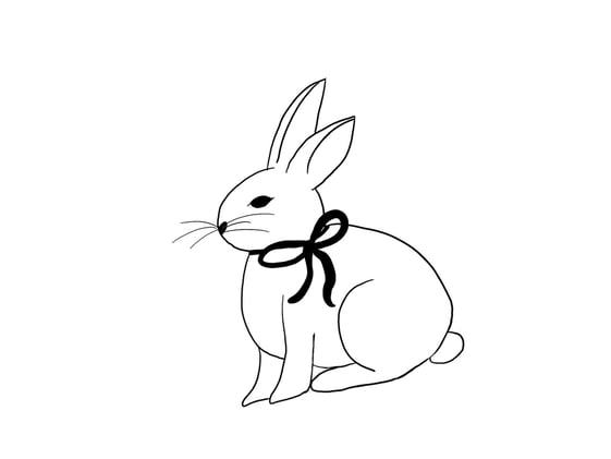 🐇 Beaded Bunny Embroidery Pattern