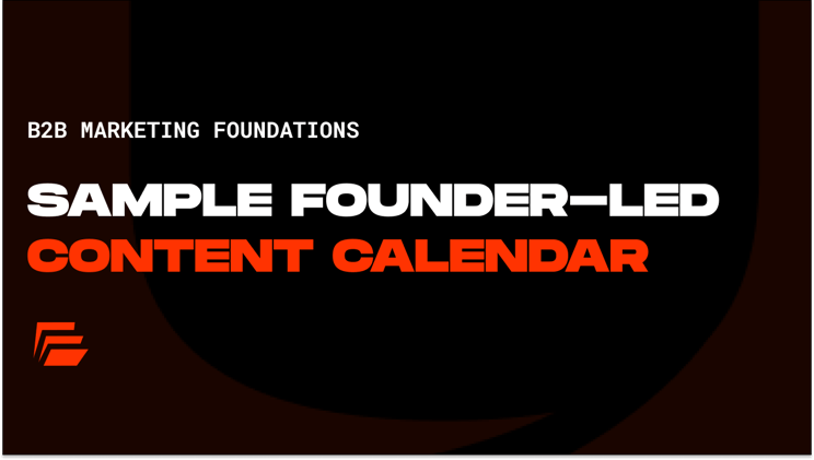 Sample founder-led content calendar (with real examples)