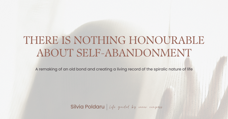 There is nothing honourable about self-abandonment