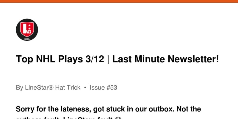 Top NHL Plays 3/12 | Last Minute Newsletter! ✅