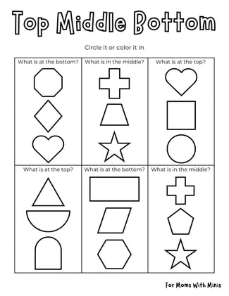 Top Middle Bottom Shapes